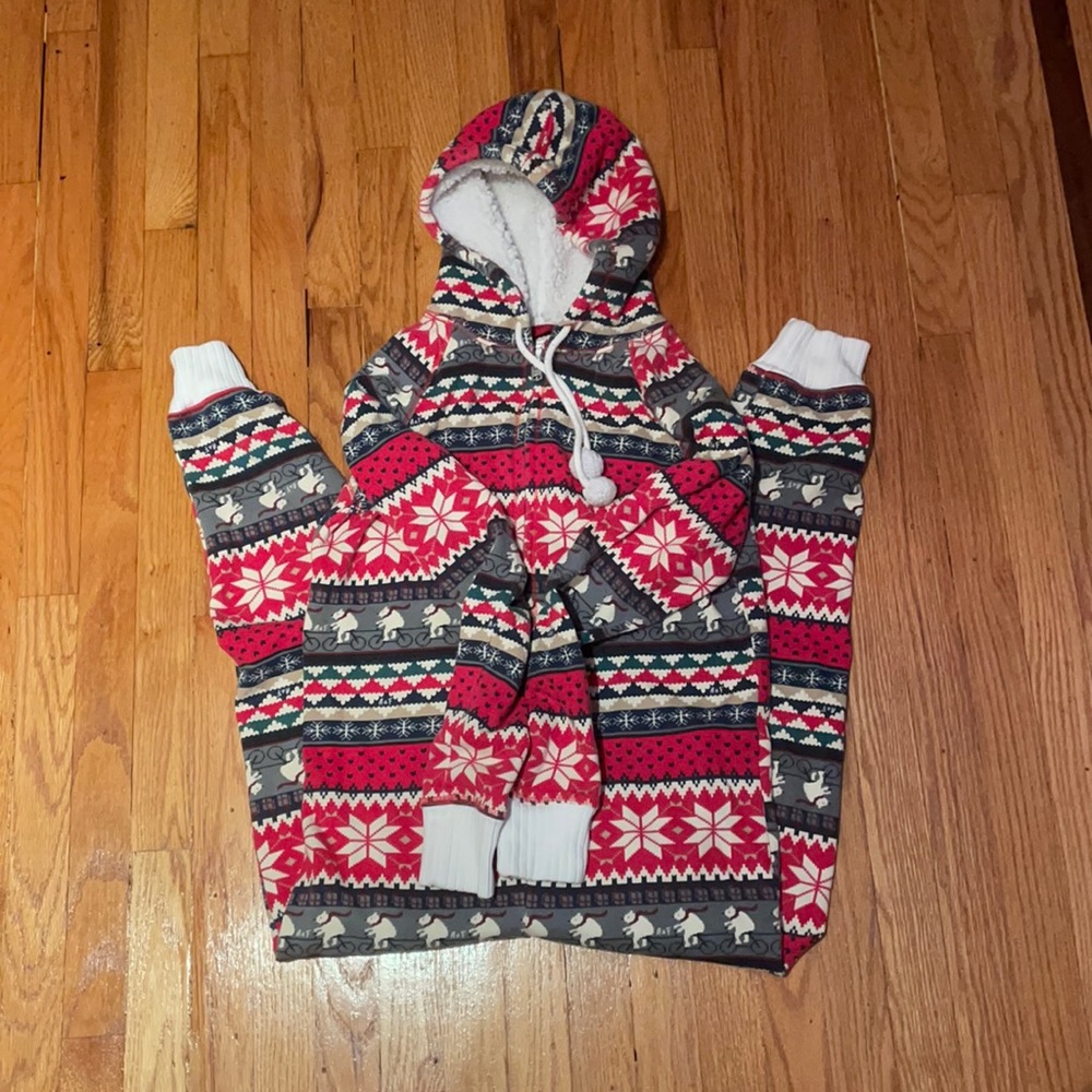 Christmas jumpsuit.